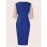 Color Block Simple Dress, Casual Crew Beck Bodycon Midi Dress, Women's Clothing